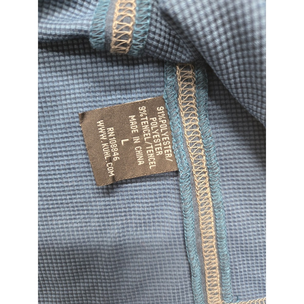 Kuhl Aerosoft Shirt Mens L Long Sleeve Button Up Blue Hiking Outdoor Casual - Picture 5 of 7